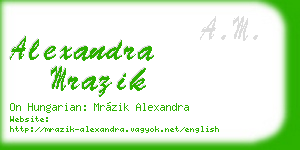 alexandra mrazik business card