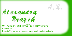 alexandra mrazik business card